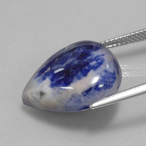 Sodalite Violet Bleu naturelle En forme de poire, 12.26 ct, Opaque