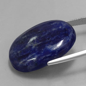 Sodalite bleu violet naturelle coupe ovale, 41,08 ct, opaque