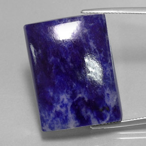 Sodalite bleue naturelle baguette, 46,25 ct, opaque