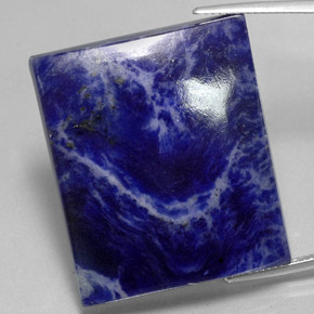 Sodalite bleue naturelle baguette, 71,10 ct, opaque