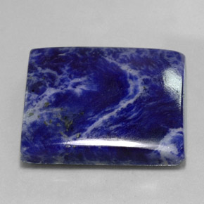 Sodalite bleue naturelle baguette, 71,10 ct, opaque