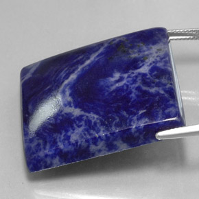Sodalite bleue naturelle baguette, 71,10 ct, opaque