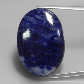 Sodalite bleue naturelle coupe ovale, 31,17 ct, opaque