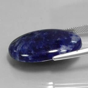 Sodalite bleue naturelle coupe ovale, 31,17 ct, opaque