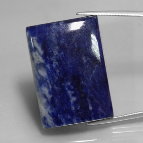 Sodalite bleue naturelle baguette, 60,46 ct, opaque