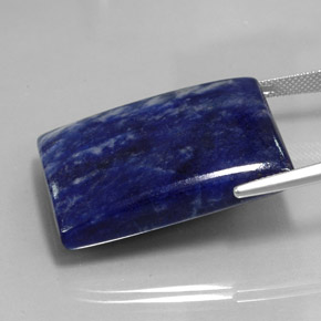 Sodalite bleue naturelle baguette, 60,46 ct, opaque