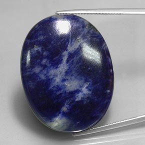 Sodalite bleue naturelle coupe ovale, 56,50 ct, opaque