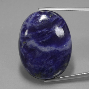 Sodalite bleue naturelle coupe ovale, 40,90 ct, opaque