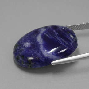 Sodalite bleue naturelle coupe ovale, 40,90 ct, opaque