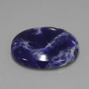 Sodalite bleue naturelle coupe ovale, 37,31 ct, opaque