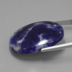 Sodalite bleue naturelle coupe ovale, 37,31 ct, opaque