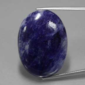 Sodalite Violet Bleu naturelle Coupe ovale, 36.76 ct, Opaque