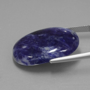 Sodalite Violet Bleu naturelle Coupe ovale, 36.76 ct, Opaque