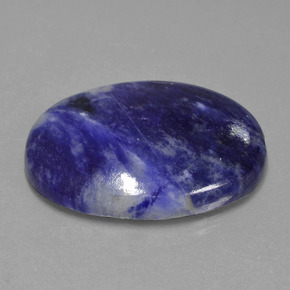 Sodalite bleu violet naturelle coupe ovale, 38,14 ct, opaque