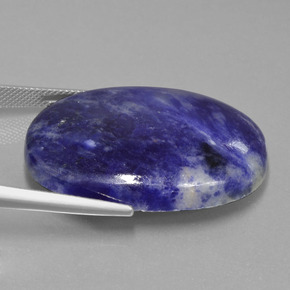 Sodalite bleu violet naturelle coupe ovale, 38,14 ct, opaque