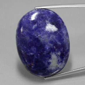 Sodalite Violet Bleu naturelle Coupe ovale, 40.03 ct, Opaque