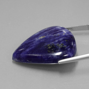Sodalite Violet Bleu naturelle En forme de poire, 56.33 ct, Opaque