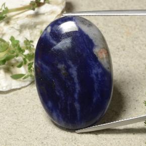Sodalite Bleu foncé naturelle Coupe ovale, 41.68 ct, Opaque