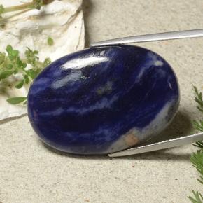 Sodalite Bleu foncé naturelle Coupe ovale, 41.68 ct, Opaque