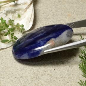 Sodalite Bleu foncé naturelle Coupe ovale, 41.68 ct, Opaque