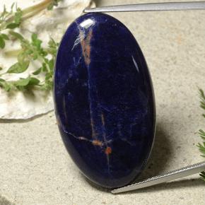 Sodalite Bleu foncé naturelle Coupe ovale, 32.15 ct, Opaque