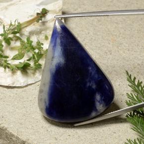 Sodalite Bleu marine naturelle En forme de poire, 56.80 ct, Opaque