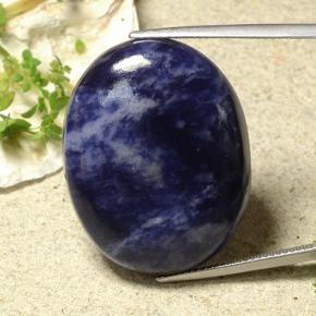 Sodalite Bleu marine naturelle Coupe ovale, 43.77 ct, Opaque
