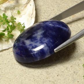 Sodalite Bleu marine naturelle Coupe ovale, 43.77 ct, Opaque