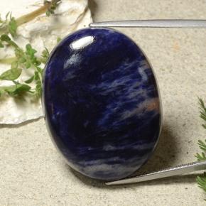 Sodalite Bleu foncé naturelle Coupe ovale, 59.51 ct, Opaque