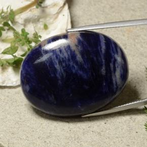 Sodalite Bleu foncé naturelle Coupe ovale, 59.51 ct, Opaque