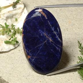 Sodalite Violet Bleu naturelle Coupe ovale, 27.76 ct, Opaque