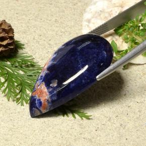 Sodalite Violet Bleu naturelle En forme de poire, 31.37 ct, Opaque