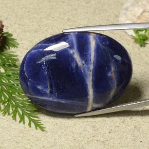 Sodalite bleue naturelle coupe ovale, 40,74 ct, opaque