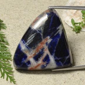 Sodalite bleue naturelle trillion, 48,92 ct, opaque