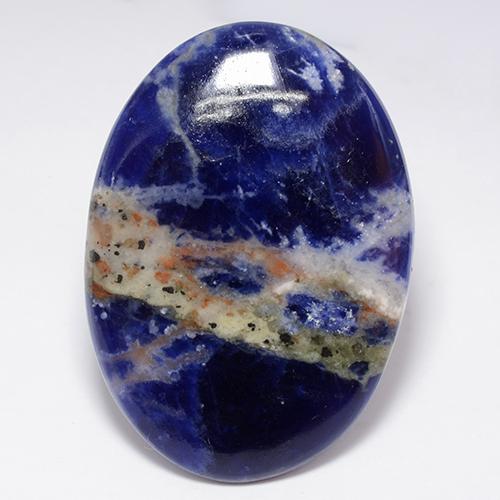 Sodalite Multicolore naturelle Coupe ovale, 41.10 ct, Opaque