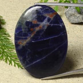 Sodalite Bleu marine naturelle Coupe ovale, 41.49 ct, Opaque