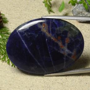 Sodalite Bleu marine naturelle Coupe ovale, 41.49 ct, Opaque