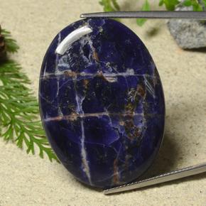Sodalite multicolore naturelle coupe ovale, 39,53 ct, opaque