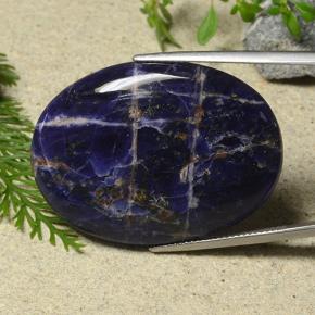 Sodalite multicolore naturelle coupe ovale, 39,53 ct, opaque
