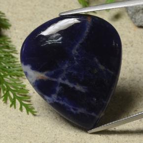 Sodalite multicolore naturelle en forme de poire, 32,53 ct, opaque