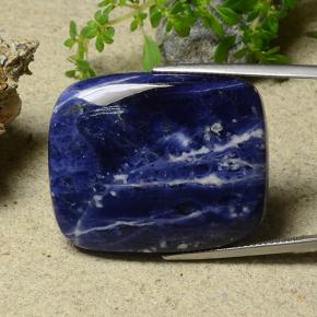 Sodalite bleue naturelle coupe coussin, 41,16 ct, opaque