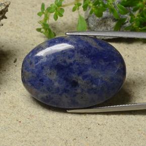 Sodalite bleue naturelle coupe ovale, 35,72 ct, opaque