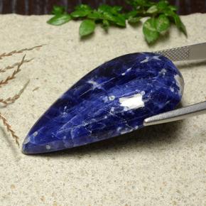 Sodalite Violet Bleu naturelle En forme de poire, 35,15 ct, Opaque