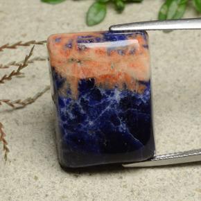 Sodalite bleue naturelle baguette, 21,97 ct, opaque