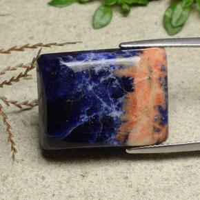 Sodalite bleue naturelle baguette, 21,97 ct, opaque