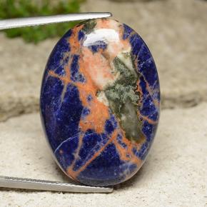 Sodalite bleue naturelle coupe ovale, 29,10 ct, opaque