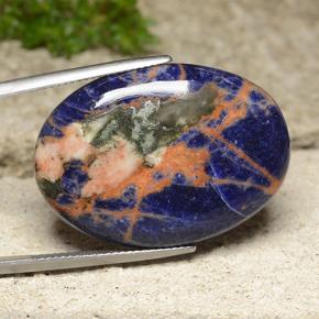 Sodalite bleue naturelle coupe ovale, 29,10 ct, opaque