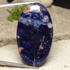 Sodalite bleue naturelle coupe ovale, 35,94 ct, opaque