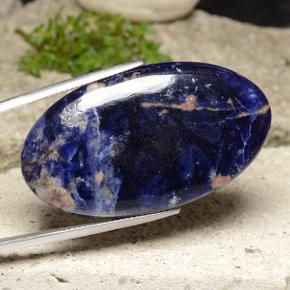 Sodalite bleue naturelle coupe ovale, 35,94 ct, opaque
