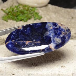 Sodalite bleue naturelle coupe ovale, 35,94 ct, opaque